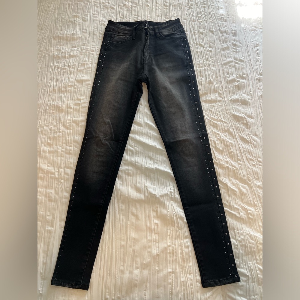 Black Studded Women's Jeans